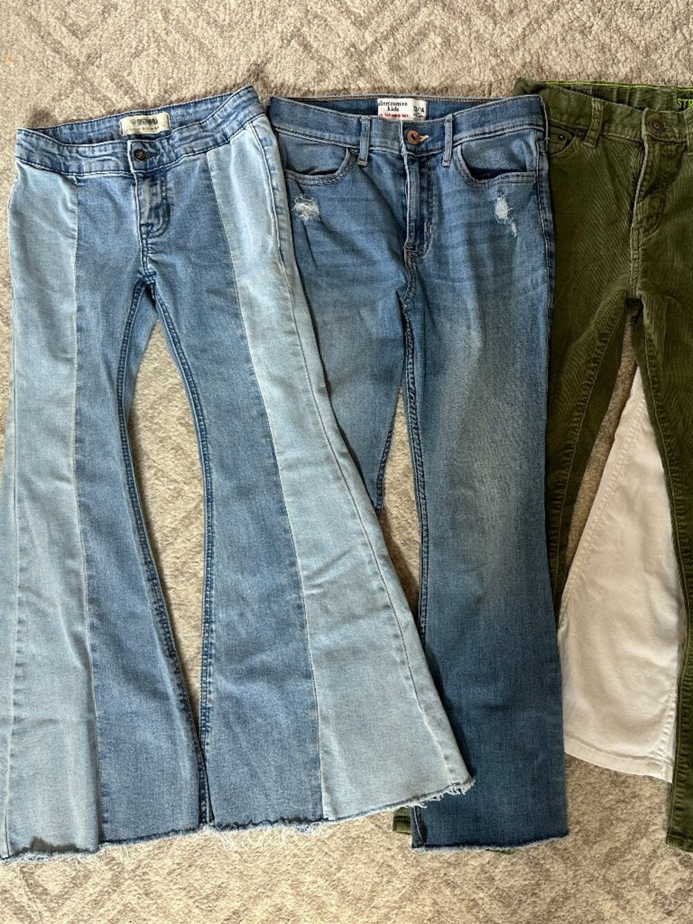 Four Pair Girls Jeans Lot Size 10/12